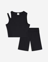 Set van top en broek - Met stretch - zwart
