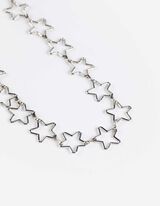 Kette - Sterne-Muster - silberfarben