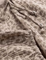 Bluse - Allover-Print - beige