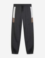 Set aus Kapuzenpullover und Hose - Color-Blocking - hellbraun