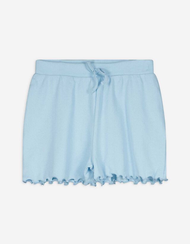 Pantaloncini - Orlo a conchiglia - celeste