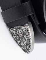 Opasek - Imitace kůže - cerná