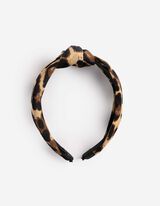 Ozdoba do vlasů  - Levhart&iacute; vzor - cern&aacute;