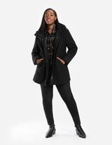 Cappotto - Effetto lana - nero