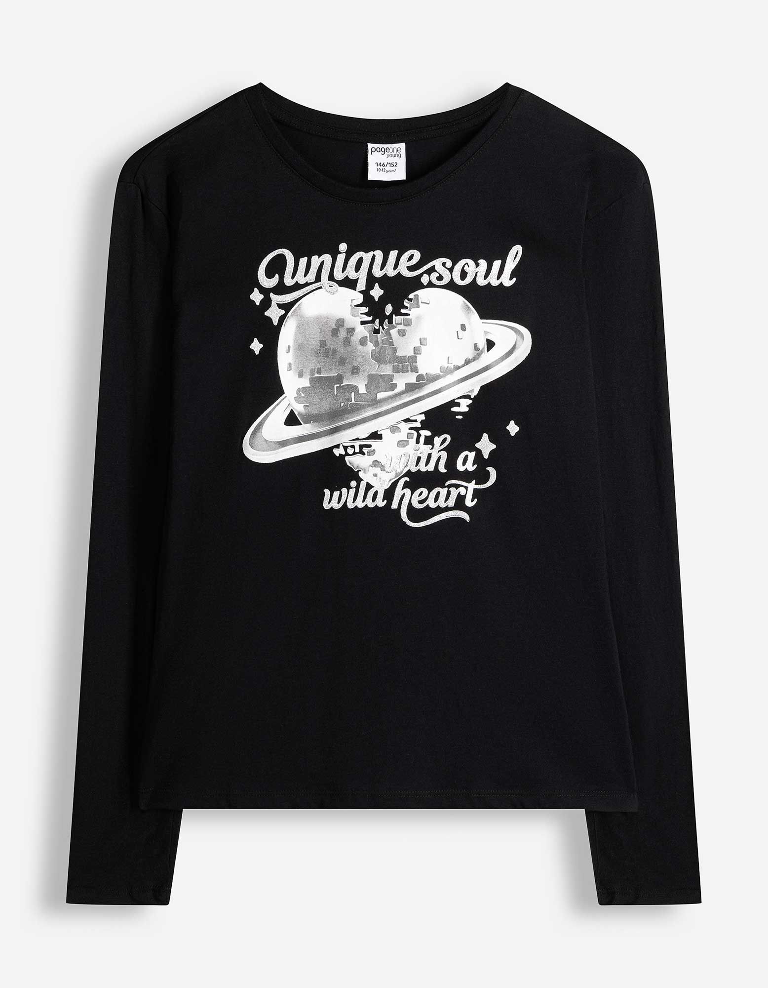 Longsleeve - Voorkantprint - Zwart