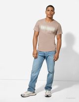 Tricou - Decolteu gât - Maro deschis