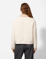 Steppjacke - Tunnelzug am Saum - weiß