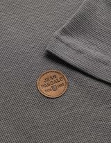 T-Shirt - Knopfleiste - dunkelgrau