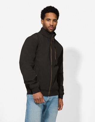 Softshell jas - Opstaande kraag - zwart