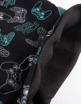 Sciarpa ad anello - fodera in pile - nero