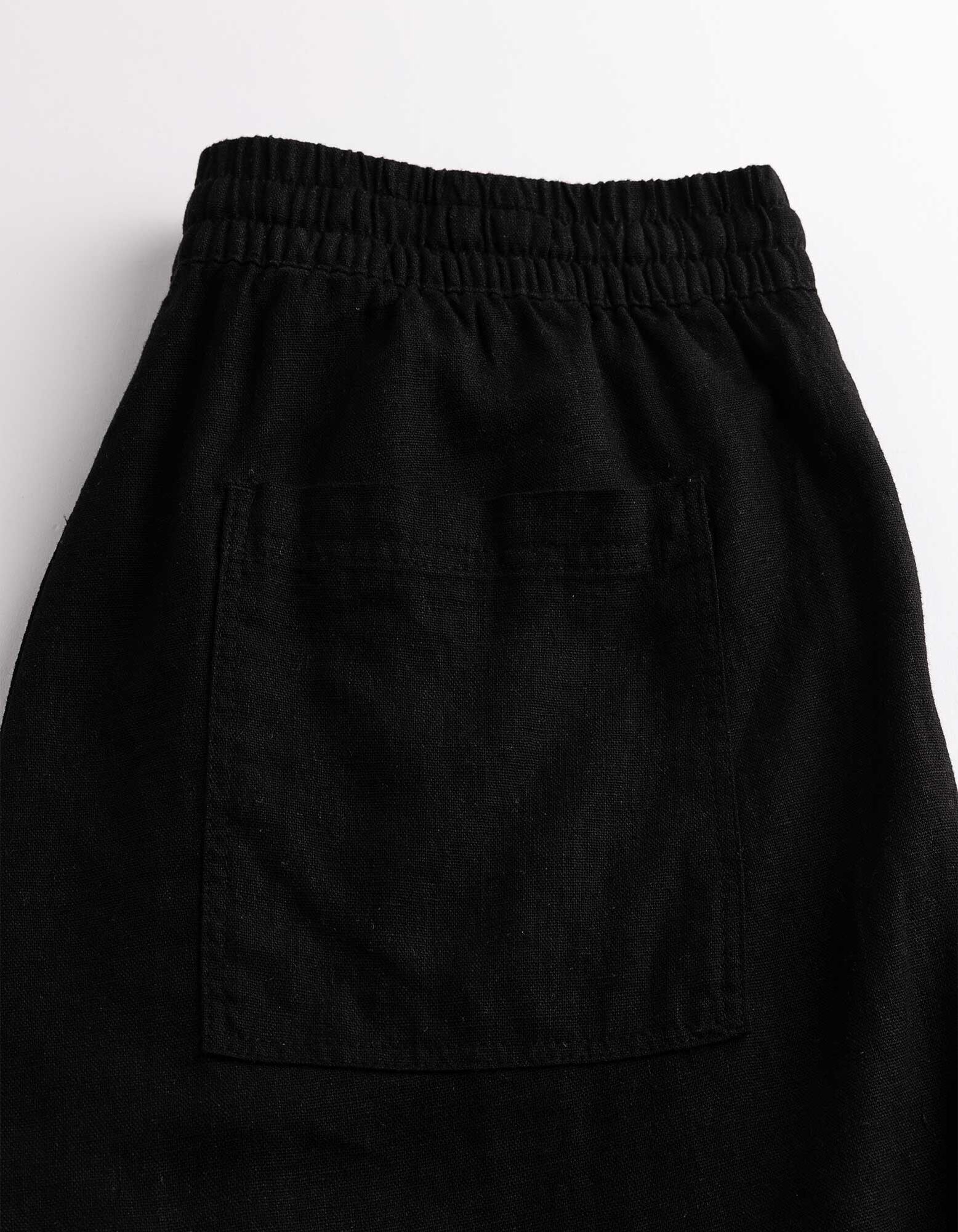 Hose - Leinen-Mix - Schwarz