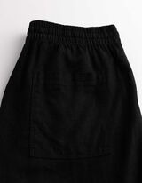 Hose - Leinen-Mix - Schwarz