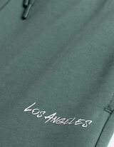 Bermuda  - Sweatstof - donkergroen