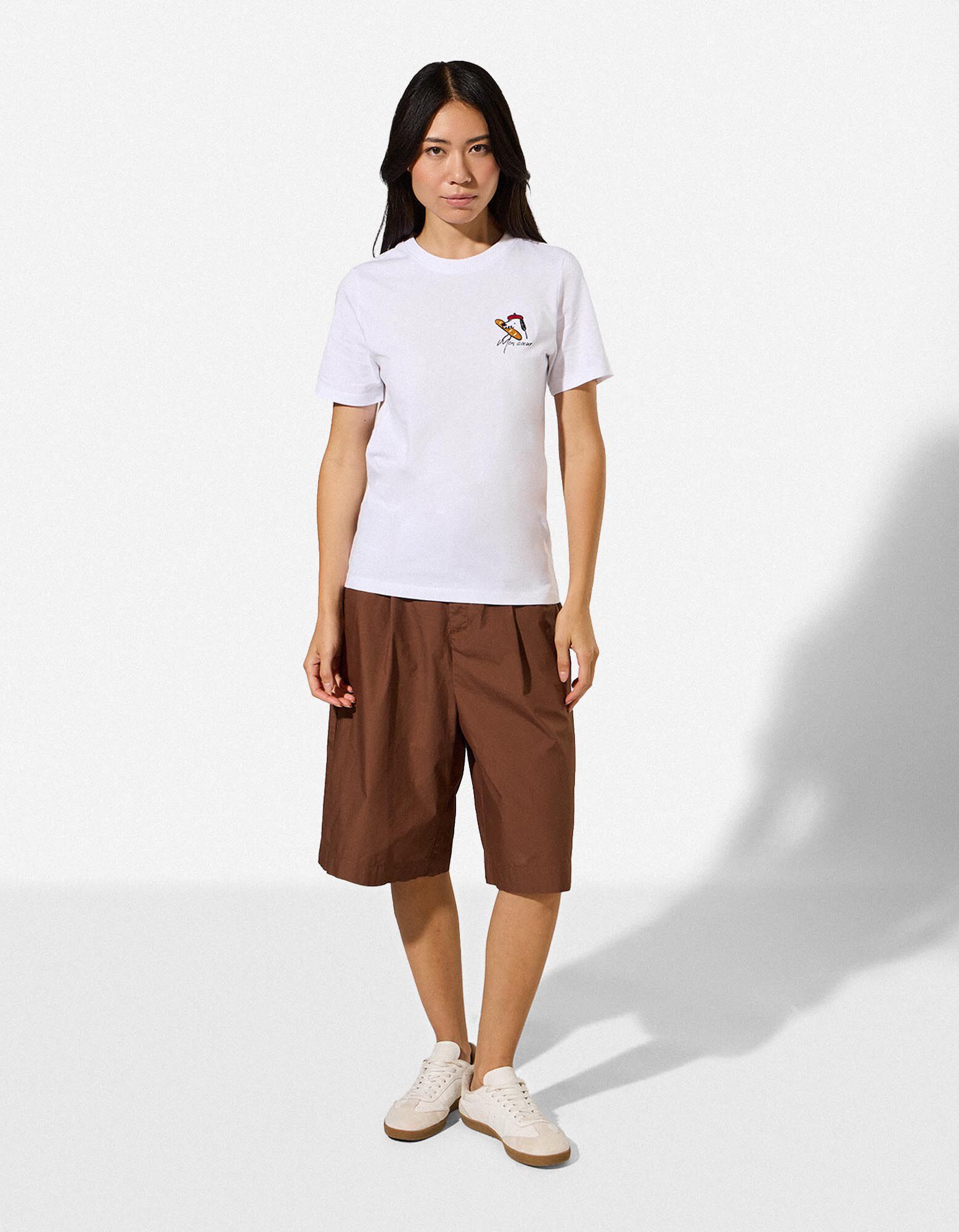 T-Shirt - Stickerei - Wei&szlig;