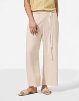 Culotte - Leinen-Optik - Beige