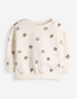 Sweatshirt - Baumwolle - Off-White