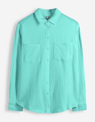 Blouse - Unicolore - turquoise