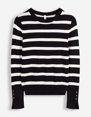 Strickpullover - Zierkn&ouml;pfe - Off-White