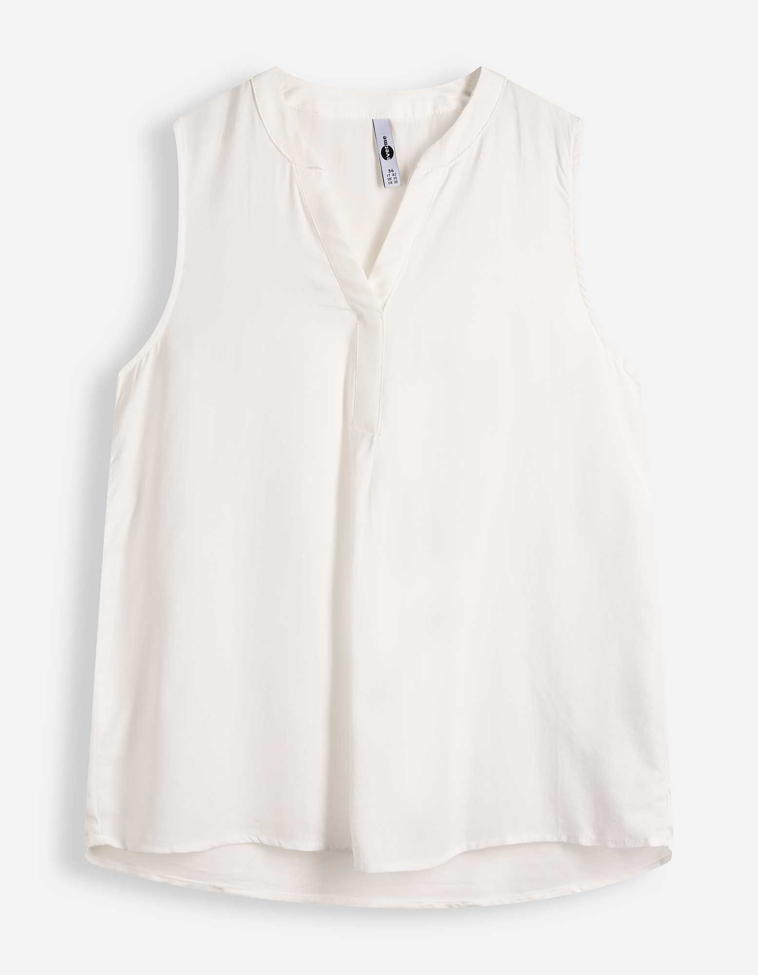 Blusentop - einfarbig - Off-White