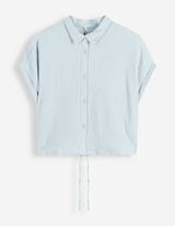 Hemd - Musselin - hellblau