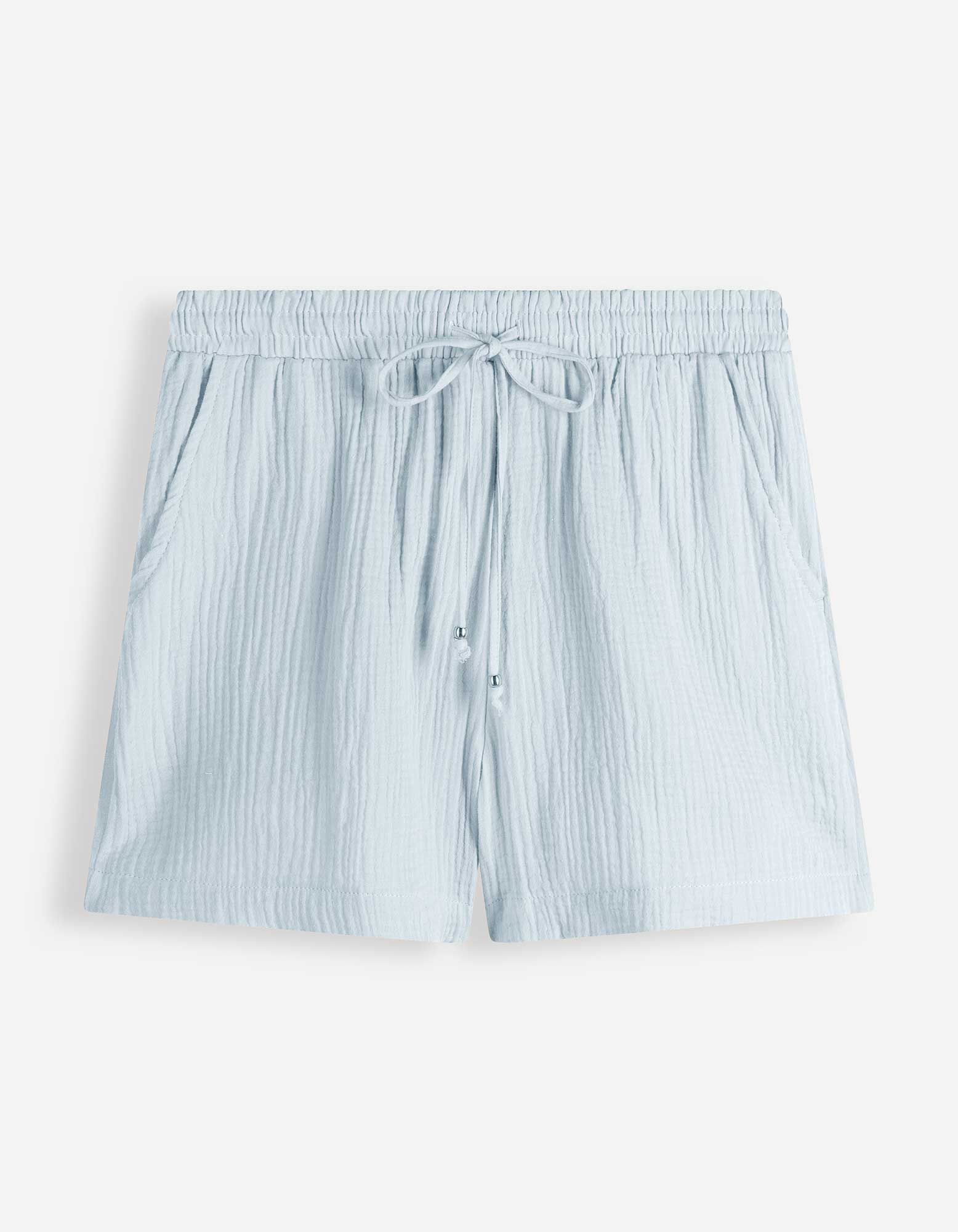 Shorts - Musselin - Hellblau