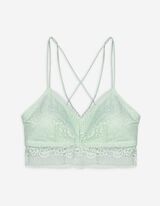 bustier - wyściełane miseczki - jasny zielony