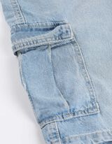 Pantaloni scurți cargo - Straight Fit - Albastru deschis