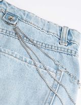 Džinsai - Grandinės detalė - sviesiai melynas