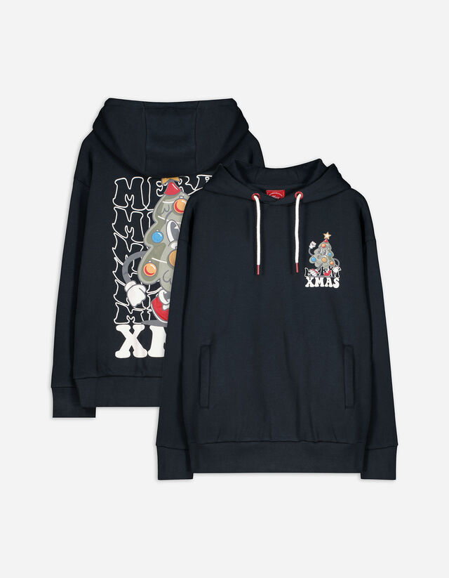 Hoodie - Afdrukken achteraan - zwart