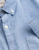 Overhemd - Linnenmix - lichtblauw