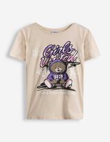 T-Shirt - Frontprint - beige