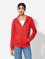 Cipz&aacute;ros meleg&iacute;tőfelső - Zsin&oacute;ros kapucni - piros