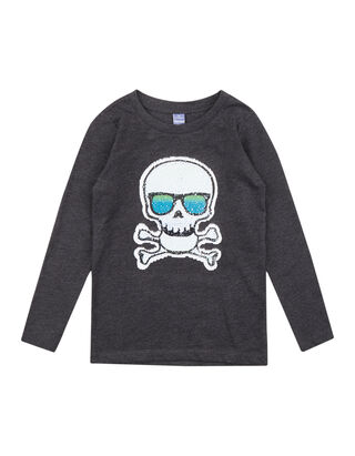 Jungen Longsleeve mit Wendepailletten