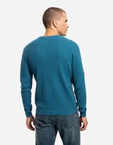 Strickpullover - Waffelstruktur - t&uuml;rkis