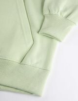 Kapucnis felső - H&aacute;tul nyomtatott minta - vilagos zold