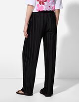 Pantaloni - Straight Fit - Negru
