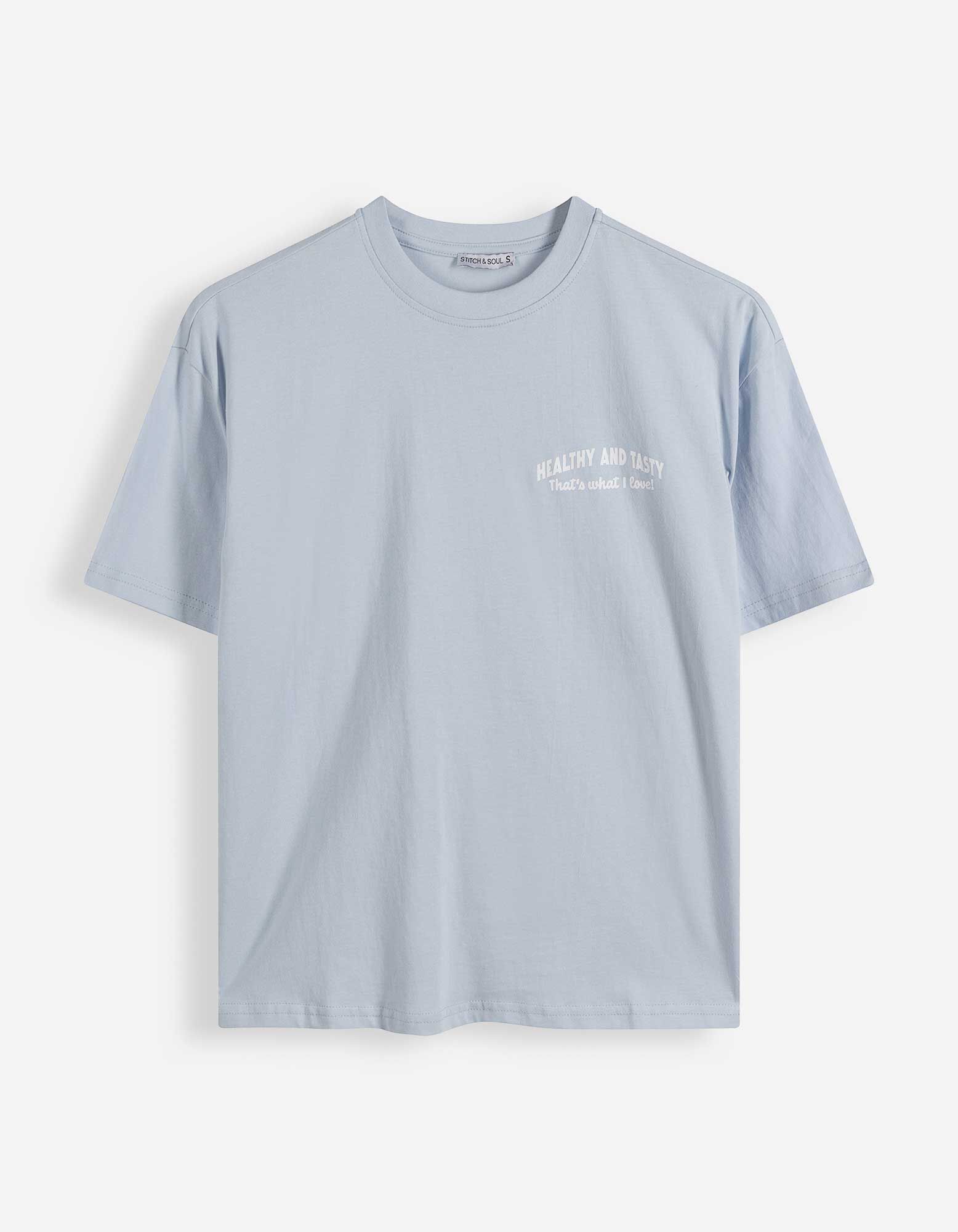 T-Shirt - Print - blau