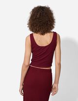 Top - Viskose-Mix - dunkelrot