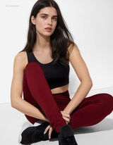 Leggings - Traspirante - rosso scuro