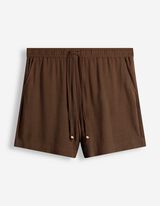 Bermuda  - Leinen-Optik - braun