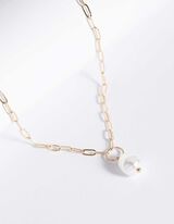 Collana - Perle decorative - oro