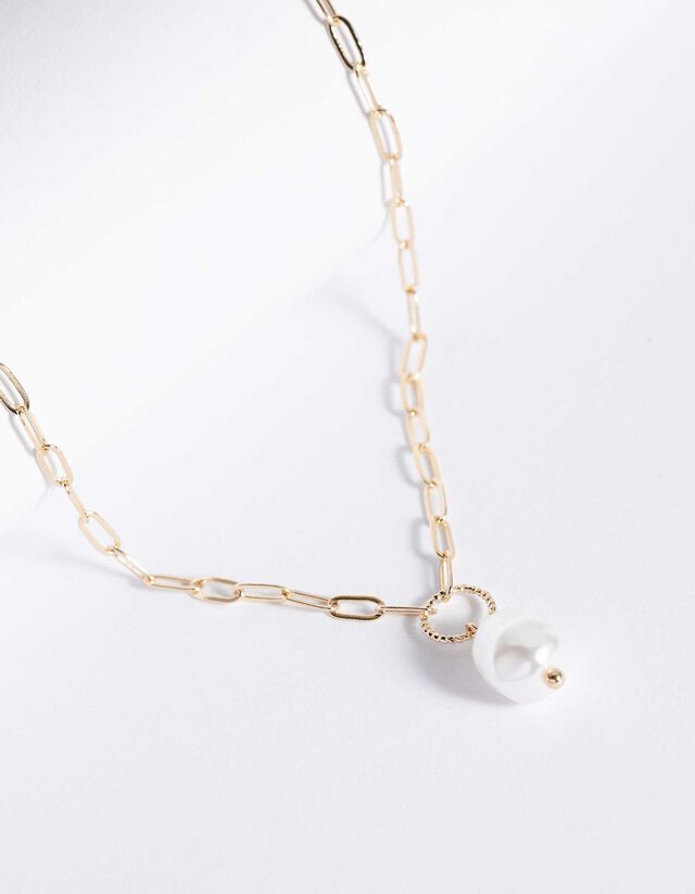 Collana - Perle decorative - oro