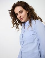 Bluza - Srajčni ovratnik - svetlo modra