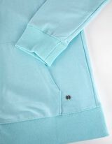 Sportska majica sa zatvaračem - Kapuljača s vezicom - tirkizna