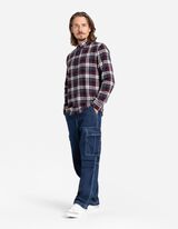 hlače z velikimi žepi - Pono&scaron;en videz - temno modra