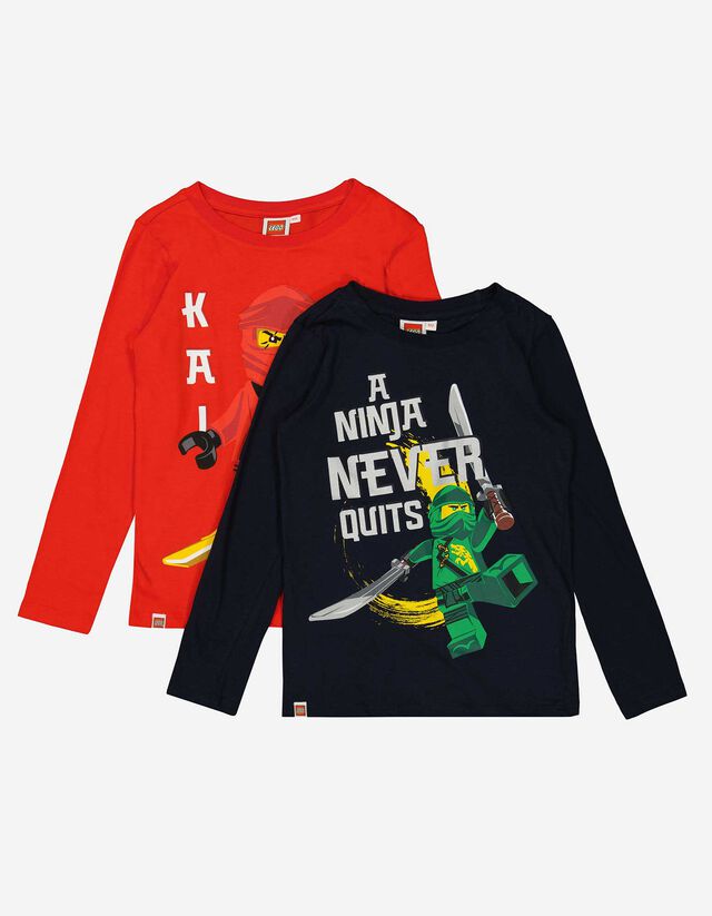 Jungen Langarmshirt - 2er-Pack