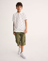 Tricou polo - Imprimeu allover - Alb