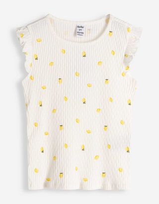 Shirt - Gerippt - wei&szlig;