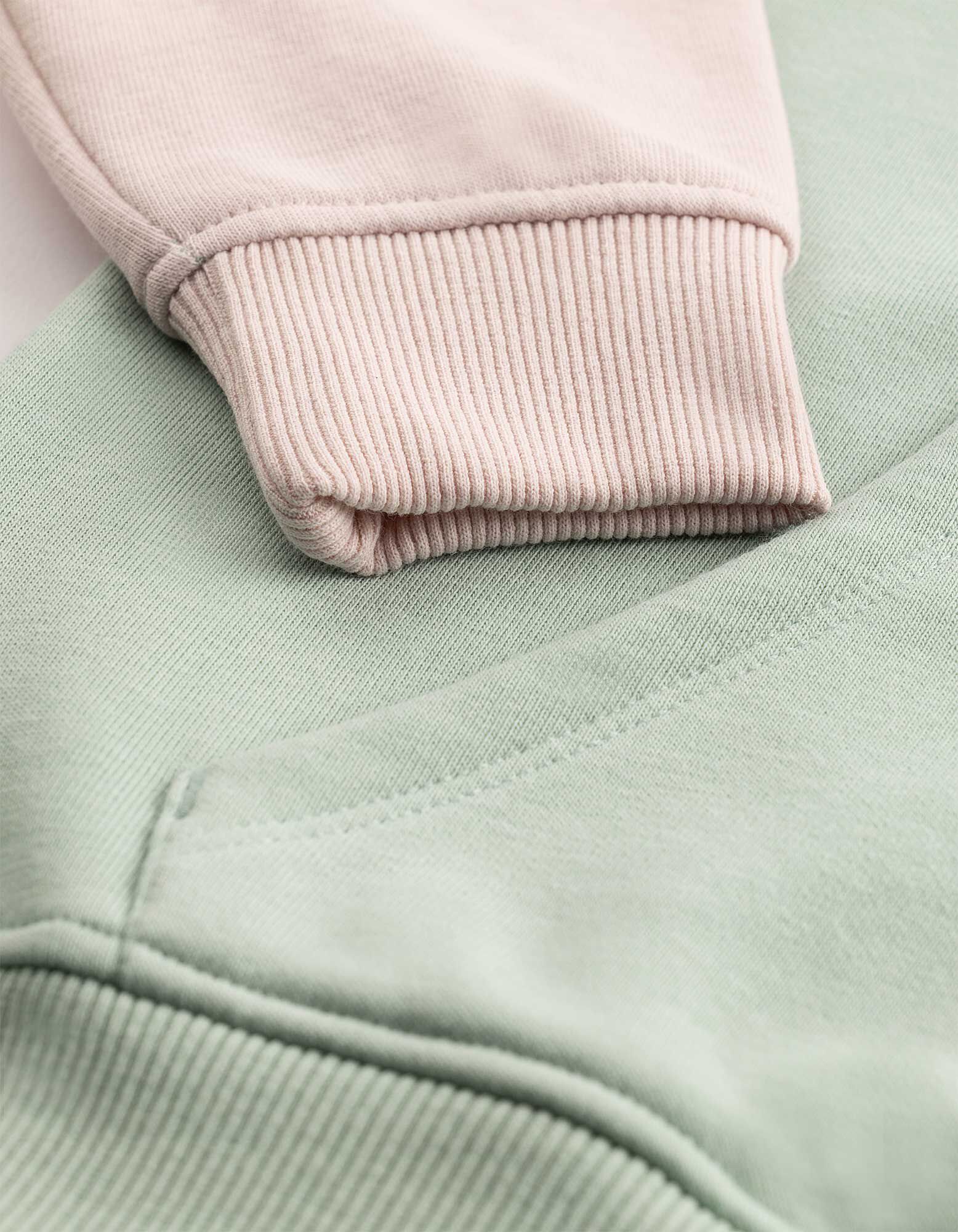 Sweatshirt - Blockmuster - T&uuml;rkis