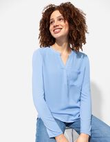 Pluuss&auml;rk - V-kaelus - helesinine